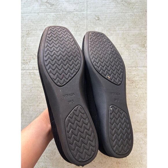 Vivaia Margot Womens Sz 39.5 Cloud Walker Slip On Square Toe Flats Black - Picture 4 of 7